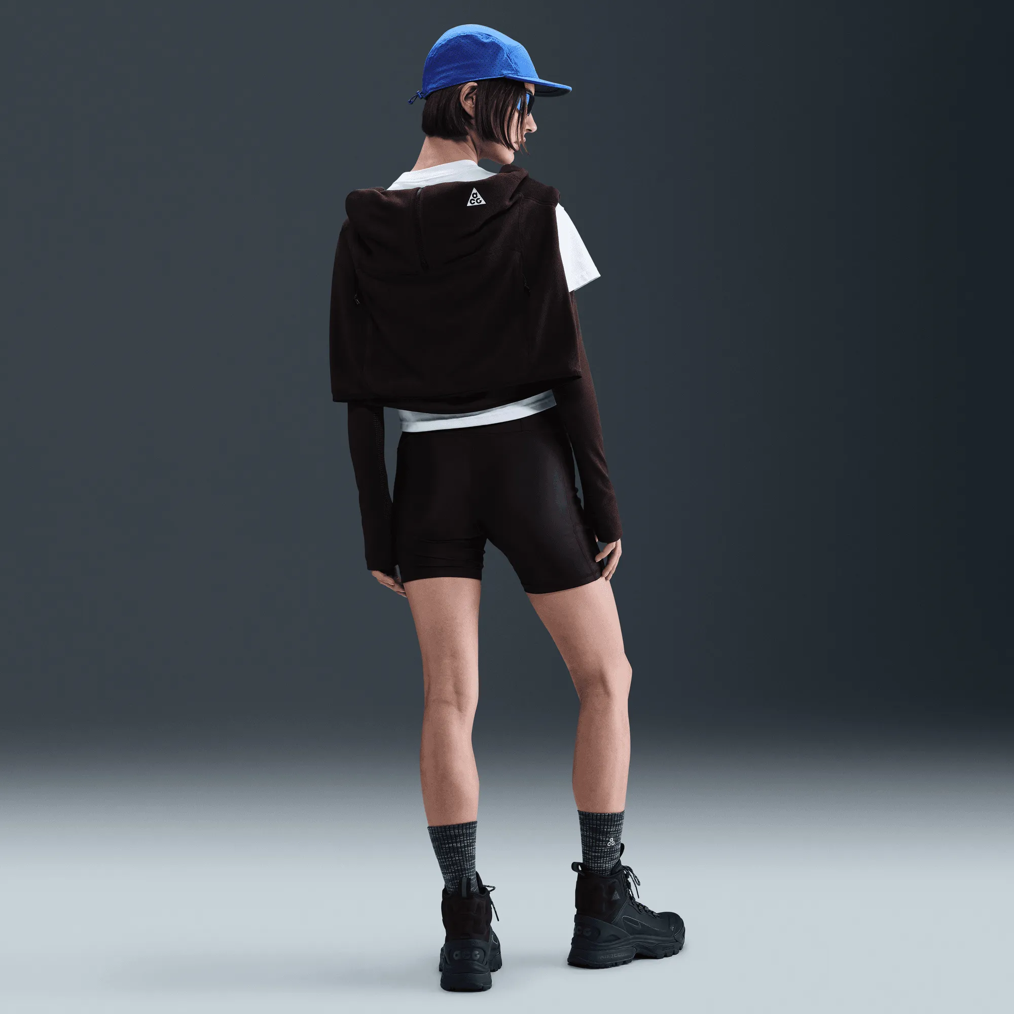 WMNS ACG DRI-FIT ADV MID-RISE 6" TREE FROG SHORTS - BLACK sold by Lapstone & Hammer product image thumbnail 5