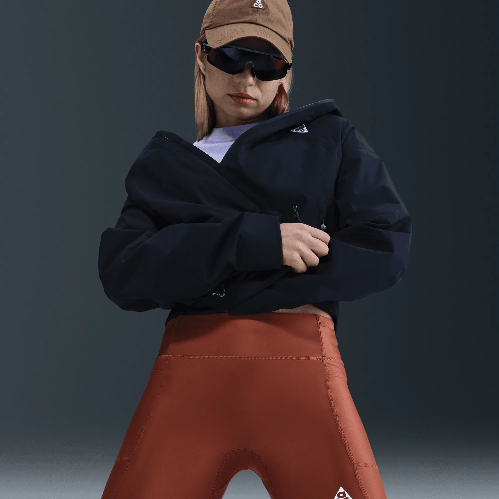 WMNS ACG DRI-FIT ADV MID-RISE 6" TREE FROG SHORTS - CINNAMON sold by Lapstone & Hammer product image thumbnail 5