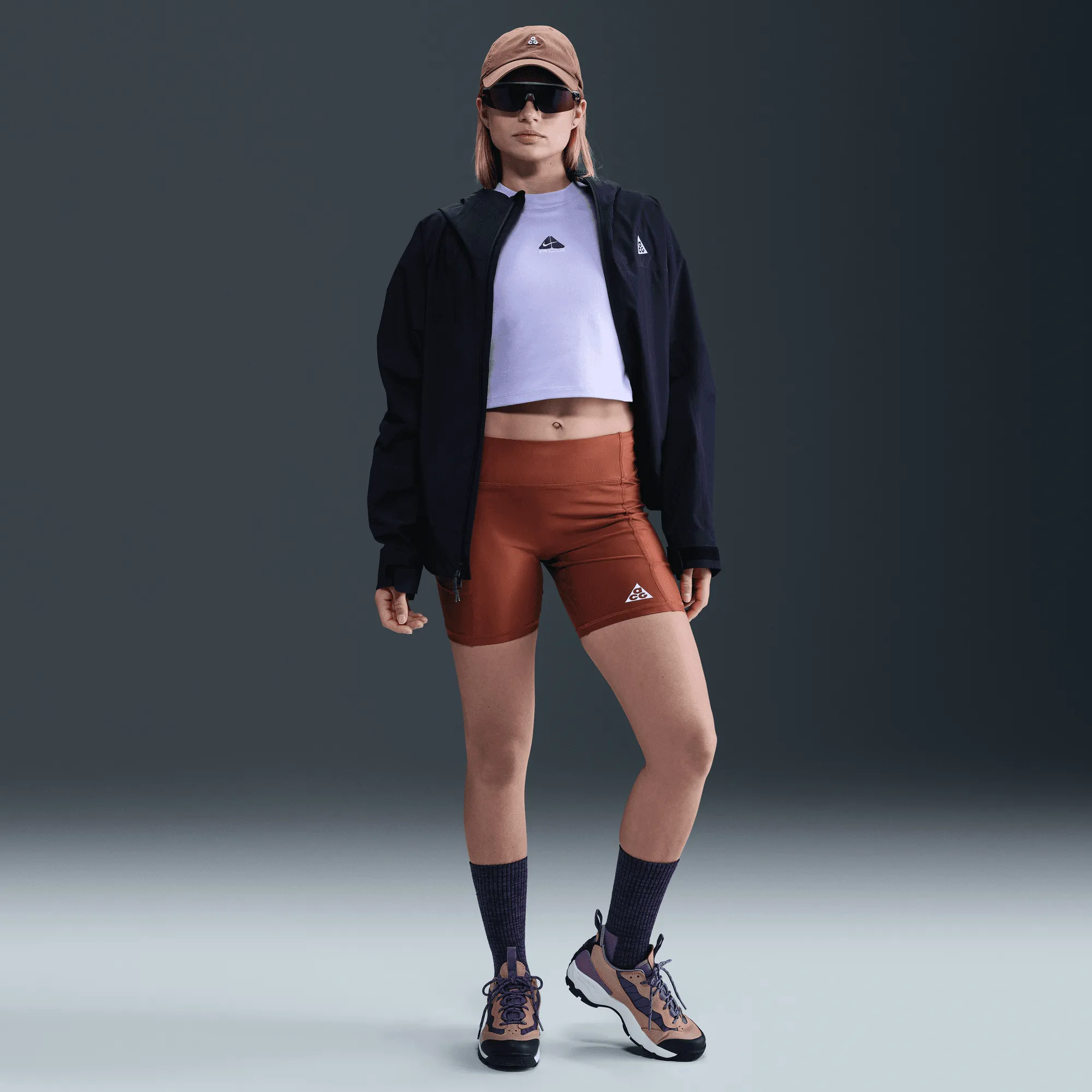 WMNS ACG DRI-FIT ADV MID-RISE 6" TREE FROG SHORTS - CINNAMON sold by Lapstone & Hammer product image thumbnail 3