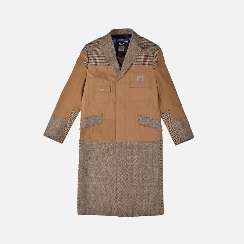 JUNYA WATANABE MAN X CARHARTT TWEED COAT - BROWN / BEIGE sold by Lapstone & Hammer