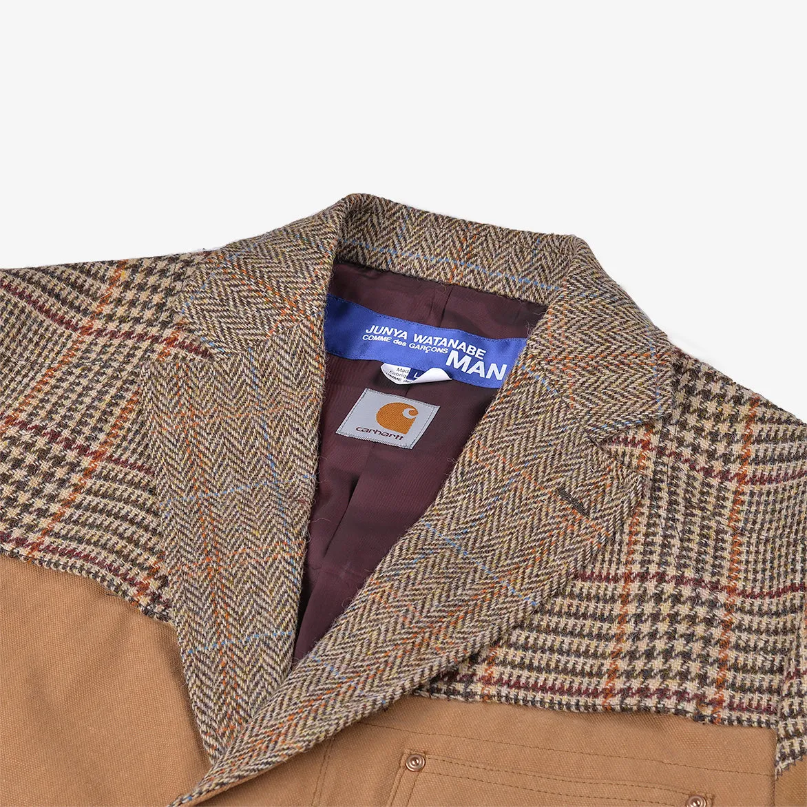 JUNYA WATANABE MAN X CARHARTT TWEED COAT - BROWN / BEIGE sold by Lapstone & Hammer product image thumbnail 3
