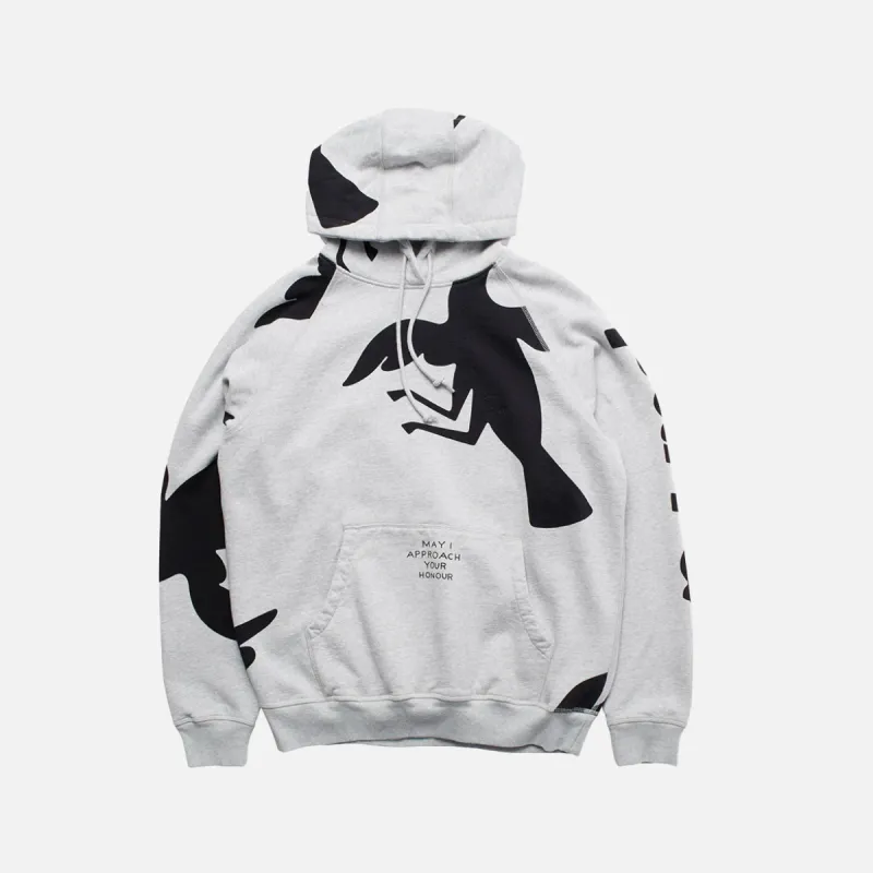 CLIPPED WINGS HOODED SWEATSHIRT - HEATHER GREY sold by Lapstone & Hammer