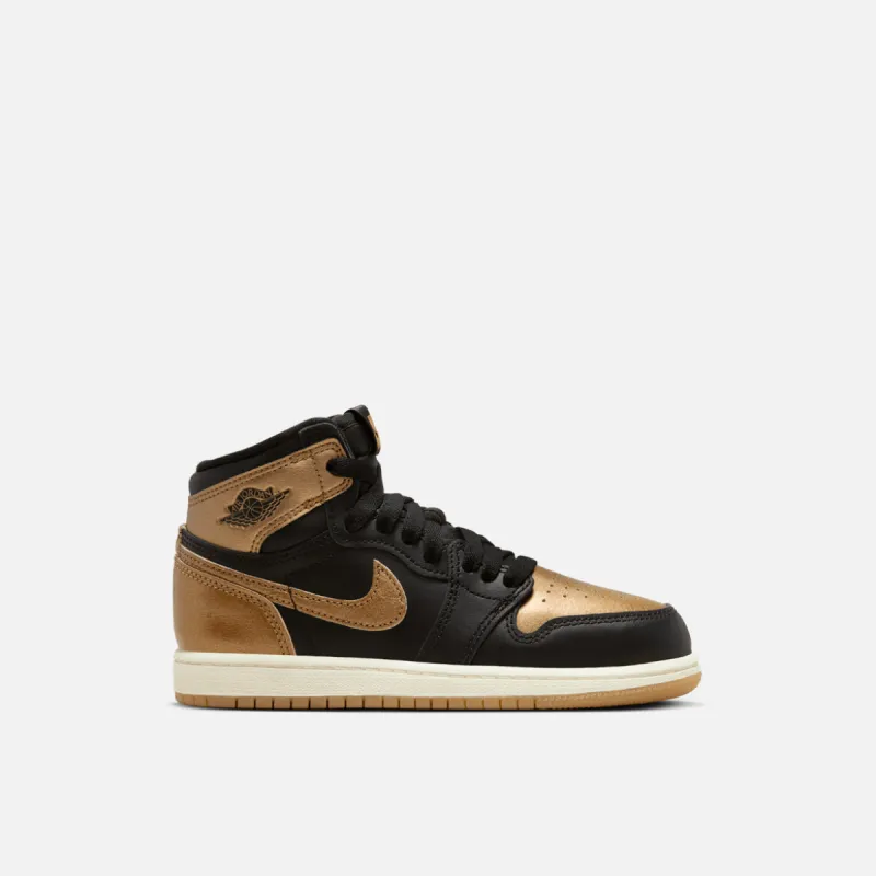 JORDAN 1 RETRO HIGH OG (PS) "BLACK / METALLIC GOLD" sold by Lapstone & Hammer