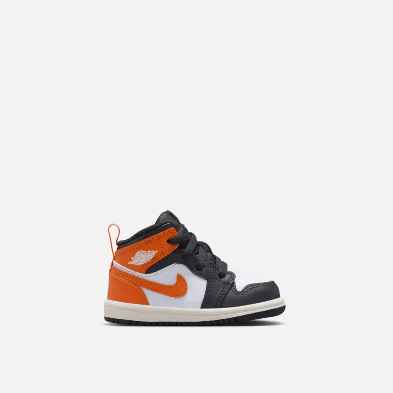 JORDAN 1 MID (TD) - STARFISH / WHITE / BLACK sold by Lapstone & Hammer
