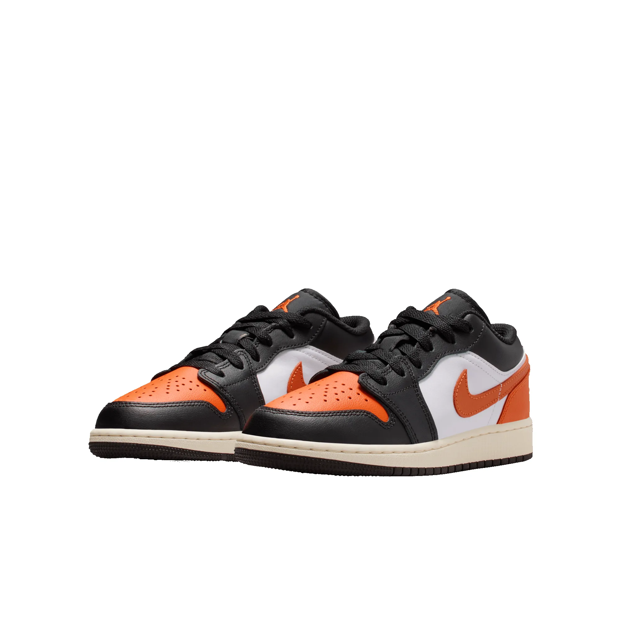 AIR JORDAN 1 LOW (GS) - BLACK / STARFISH / WHITE sold by Lapstone & Hammer product image thumbnail 2