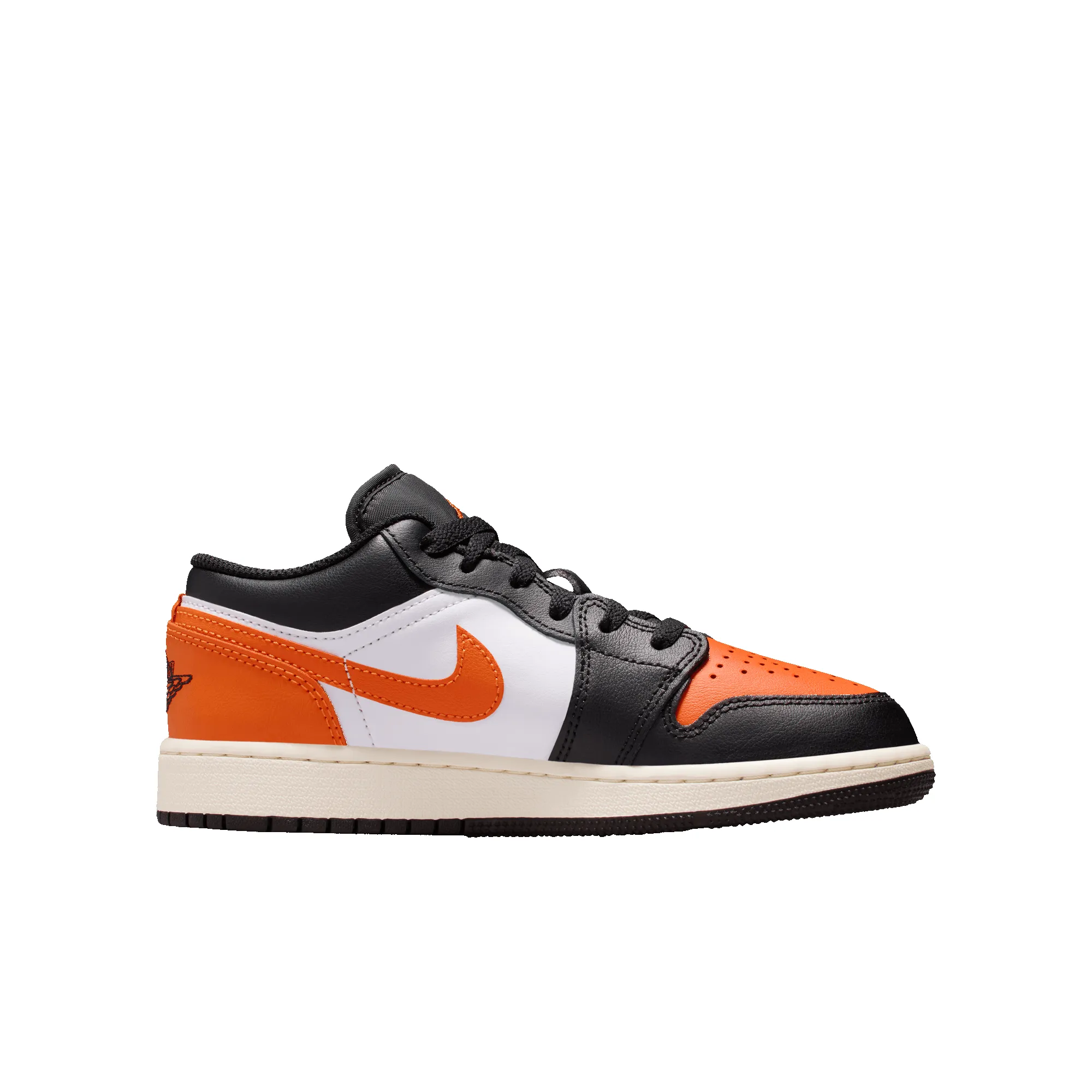 AIR JORDAN 1 LOW (GS) - BLACK / STARFISH / WHITE sold by Lapstone & Hammer product image thumbnail 3