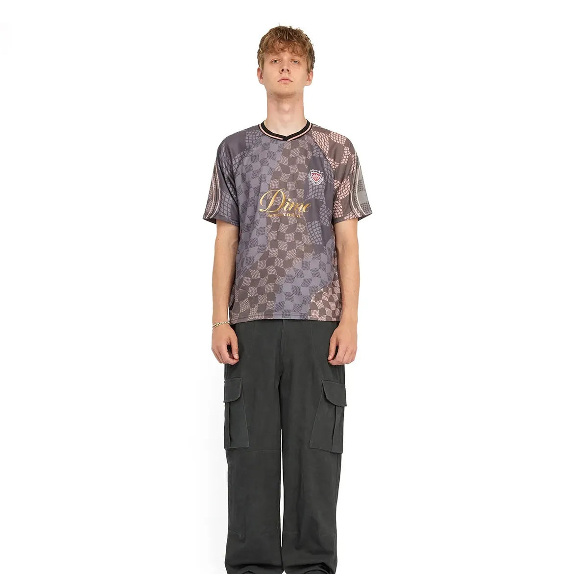 CHECKERED HOME JERSEY - GREY sold by Lapstone & Hammer product image thumbnail 4