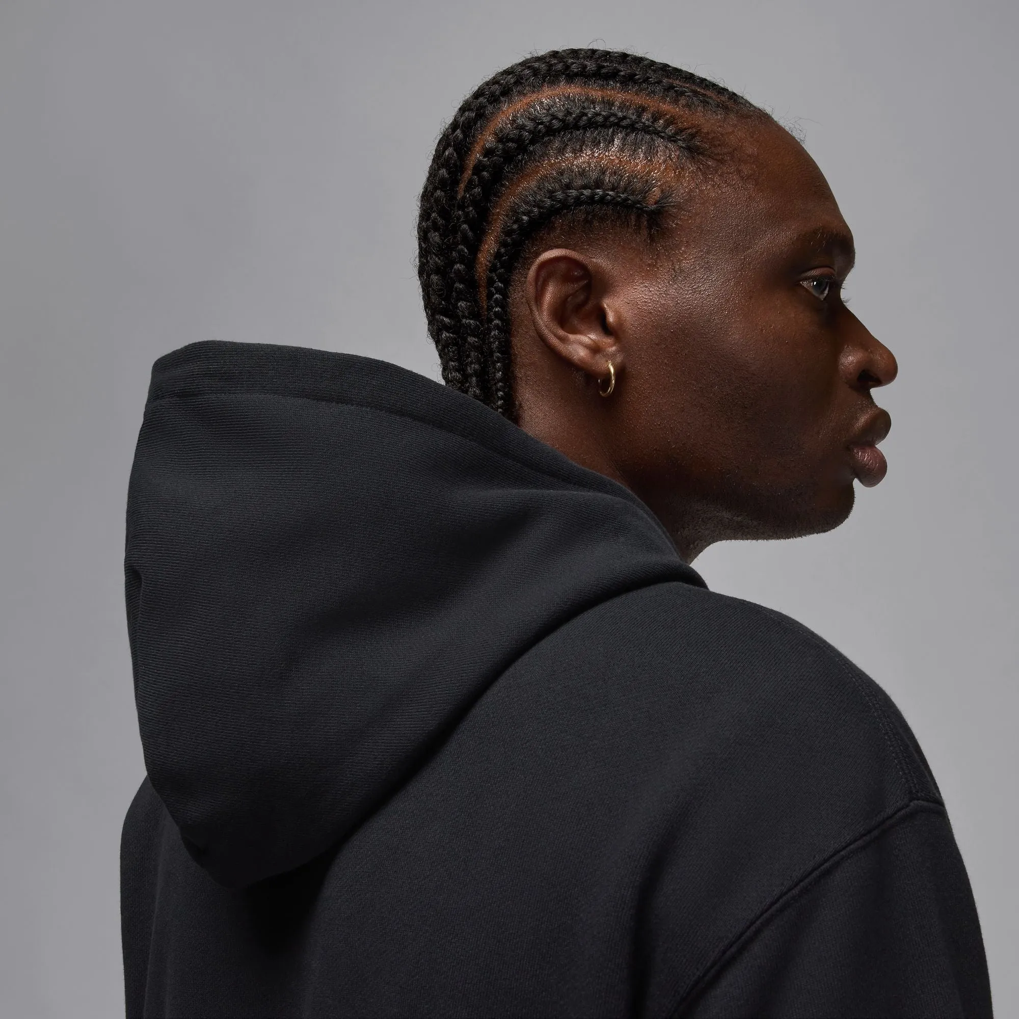 AWAKE NY X JORDAN FULL-ZIP HOODIE "BORO" - BLACK sold by Lapstone & Hammer product image thumbnail 3