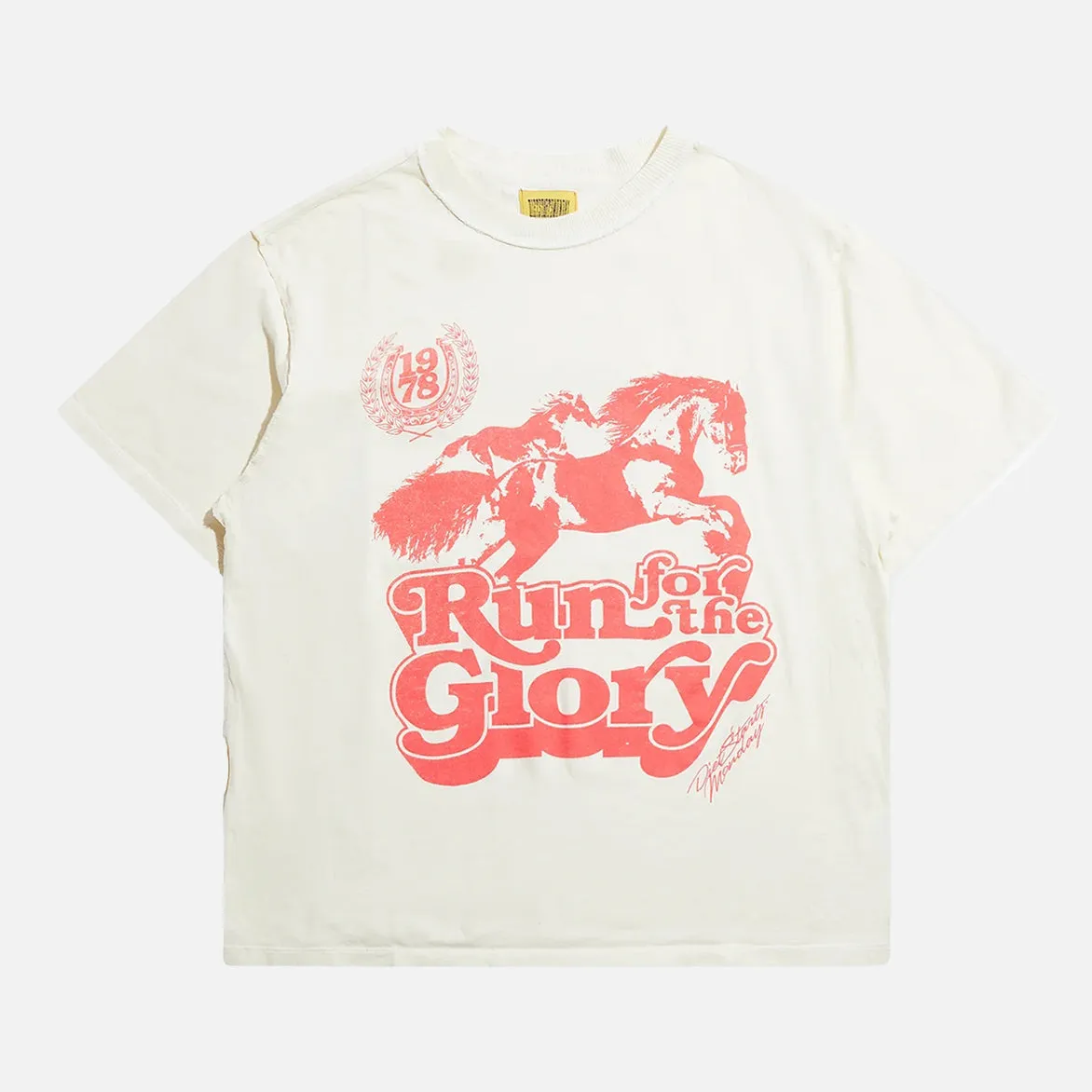 RUN FOR GLORY TEE - ANTIQUE WHITE sold by Lapstone & Hammer