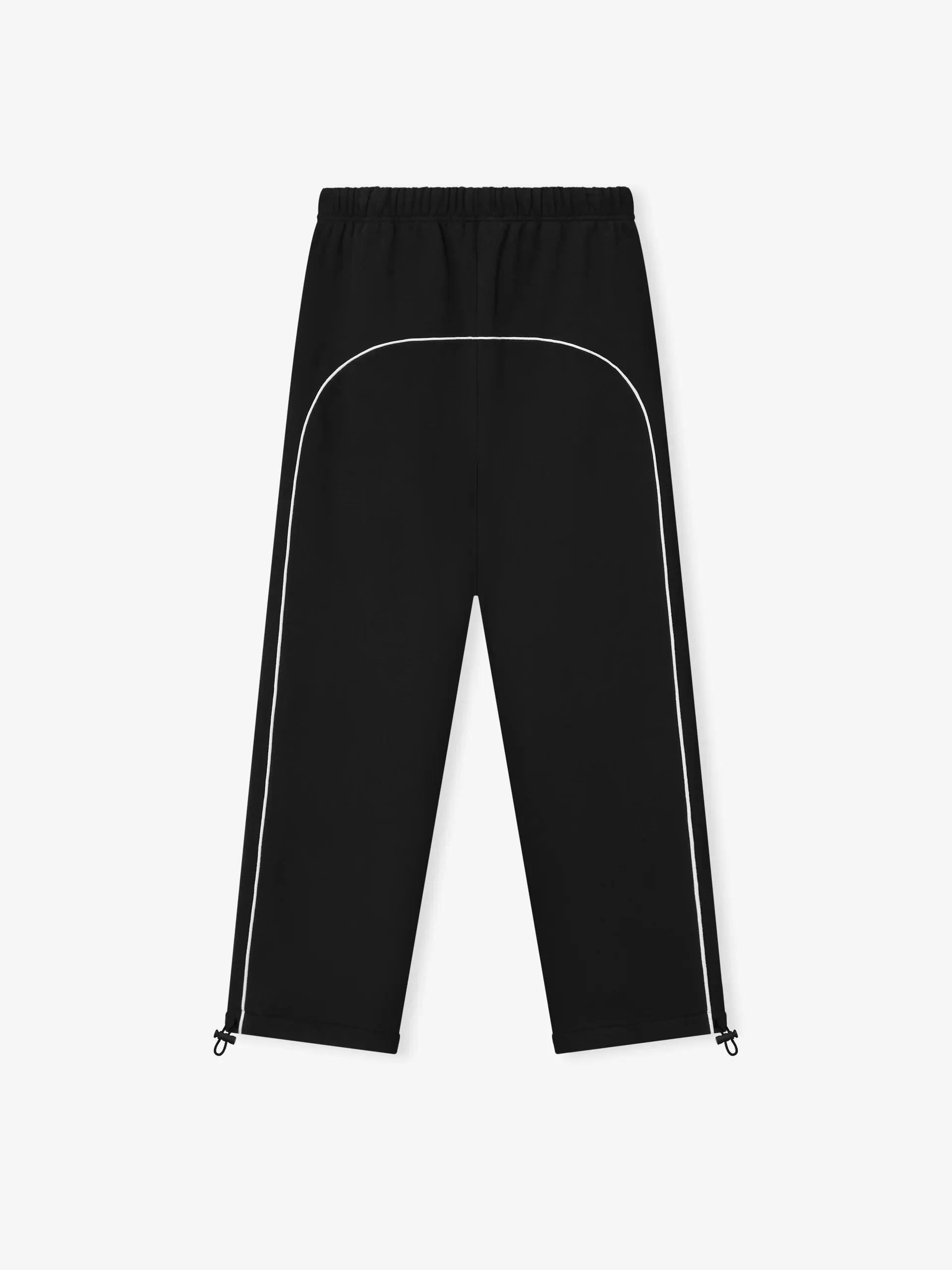 RELAXED FLEECE SWEATPANT WITH PIPING - JET BLACK / CLOUD WHITE sold by Lapstone & Hammer product image thumbnail 2