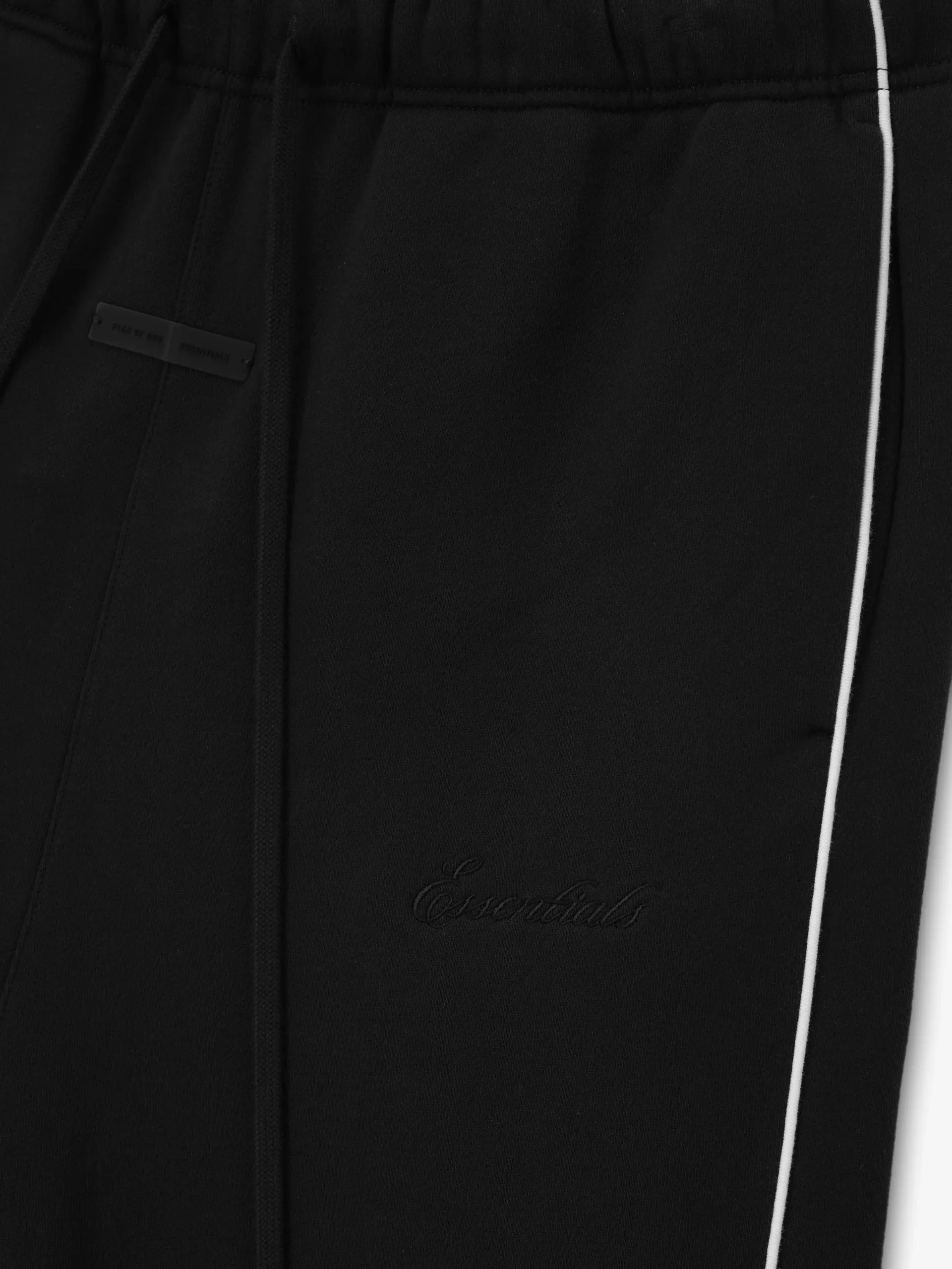 RELAXED FLEECE SWEATPANT WITH PIPING - JET BLACK / CLOUD WHITE sold by Lapstone & Hammer product image thumbnail 3