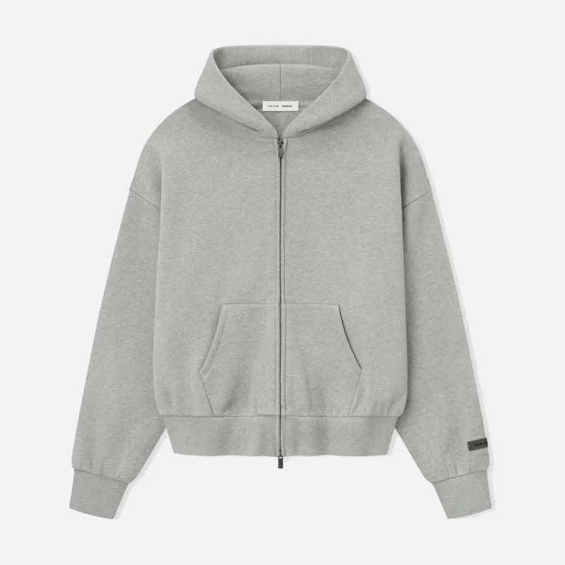 CLASSIC FLEECE FULL ZIP HOODIE - CONCRETE HEATHER sold by Lapstone & Hammer