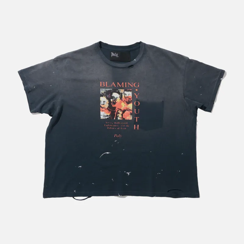 BLAMING YOUTH TEE - BLACK sold by Lapstone & Hammer