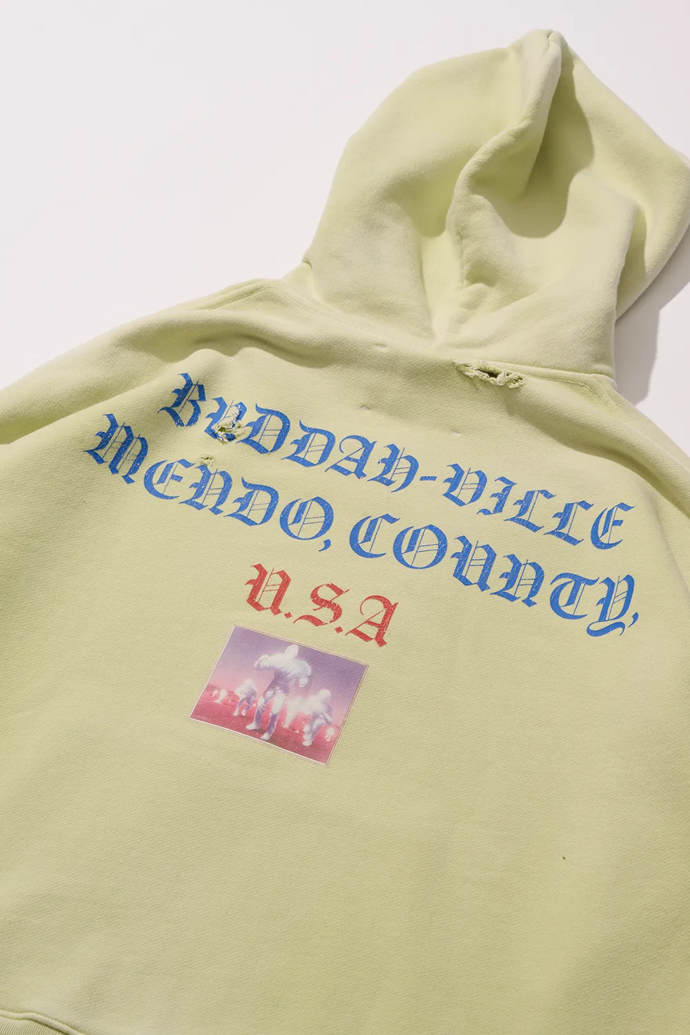 ETERNAL RETURN HOODED SWEATSHIRT - LIGHT GREEN sold by Lapstone & Hammer product image thumbnail 3