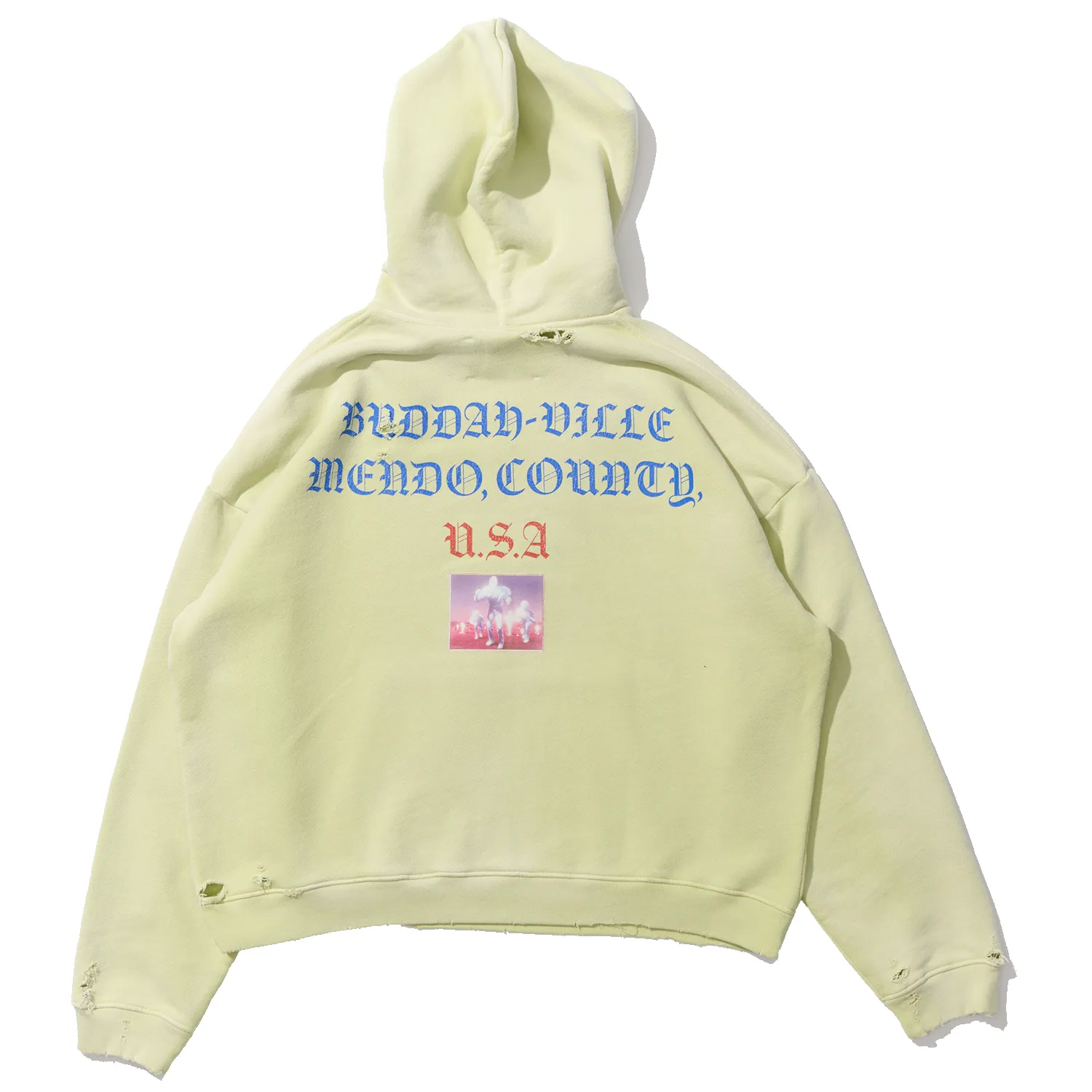 ETERNAL RETURN HOODED SWEATSHIRT - LIGHT GREEN sold by Lapstone & Hammer product image thumbnail 2