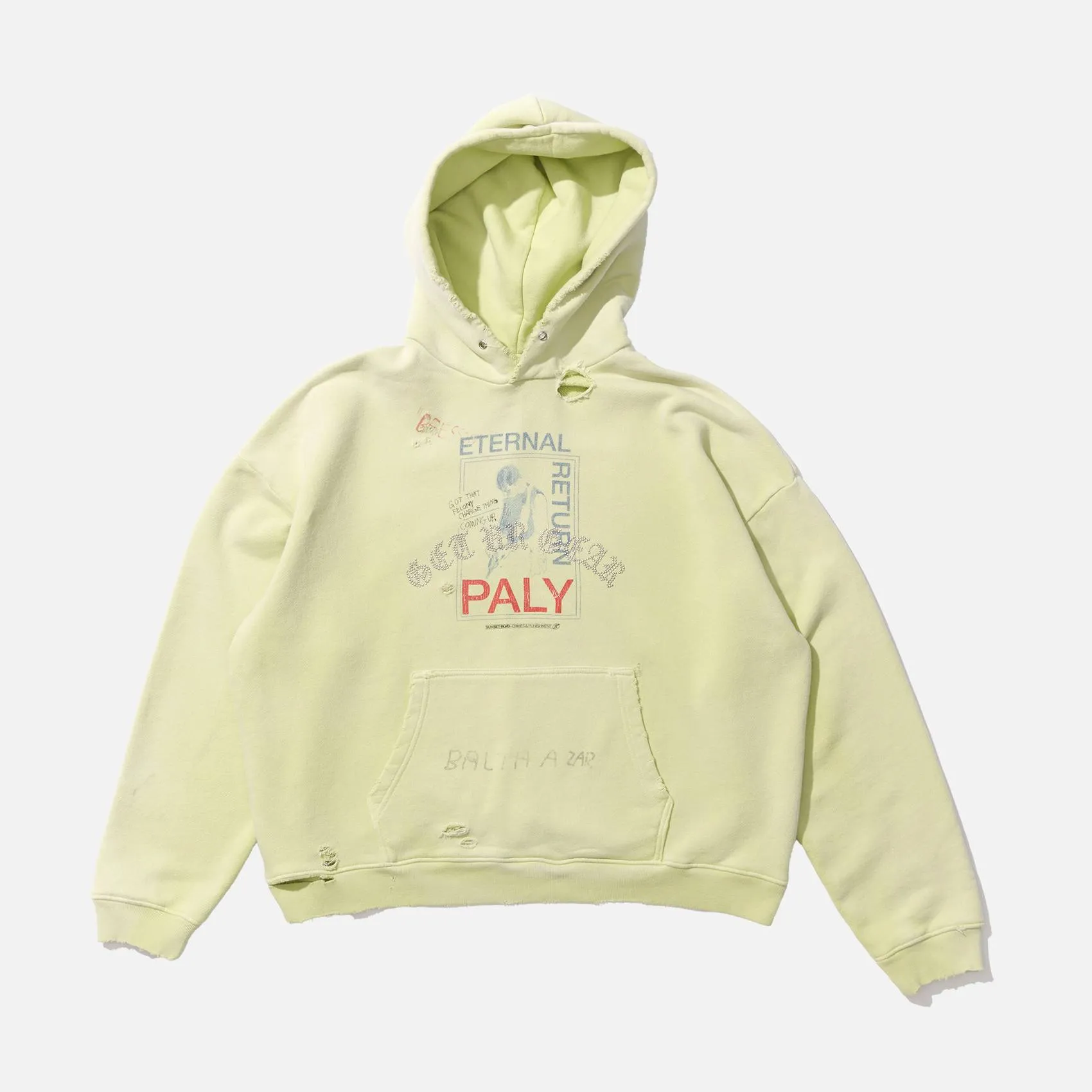 ETERNAL RETURN HOODED SWEATSHIRT - LIGHT GREEN sold by Lapstone & Hammer