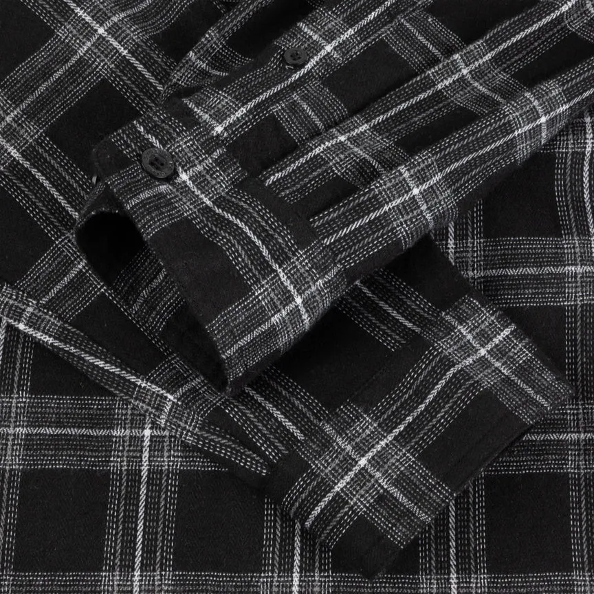 PLAID FLANNEL SHIRT - BLACK sold by Lapstone & Hammer product image thumbnail 4