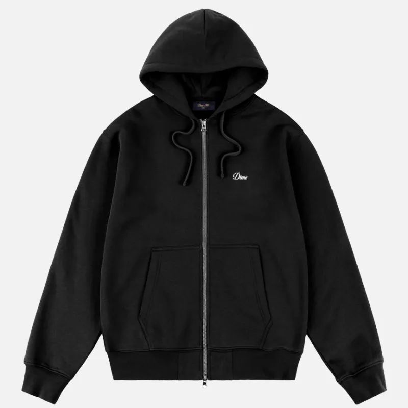 CURSIVE ZIP HOODIE - BLACK sold by Lapstone & Hammer
