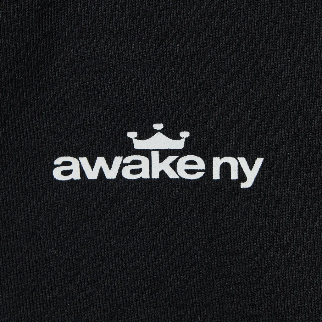 CROWN LOGO FULL-ZIP HOODIE - BLACK sold by Lapstone & Hammer product image thumbnail 3