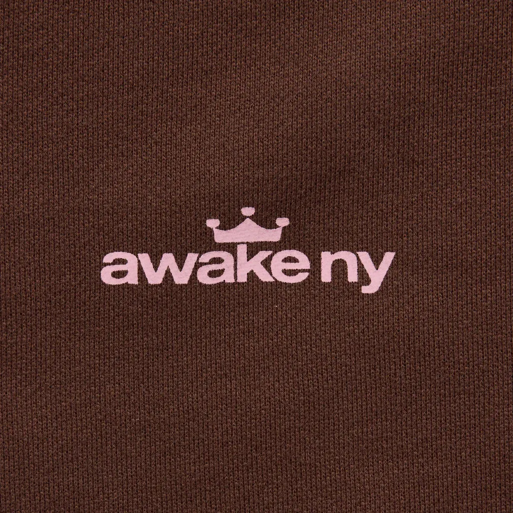 CROWN LOGO FULL-ZIP HOODIE - BROWN sold by Lapstone & Hammer product image thumbnail 3