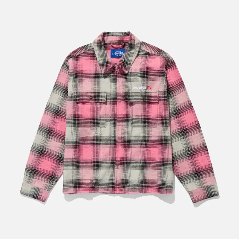 FLANNEL ZIP SHIRT - PINK sold by Lapstone & Hammer