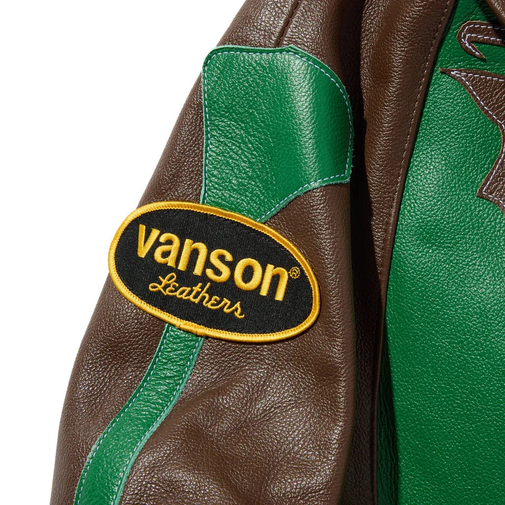VANSON STADIUM TEAM JACKET - BROWN sold by Lapstone & Hammer product image thumbnail 4