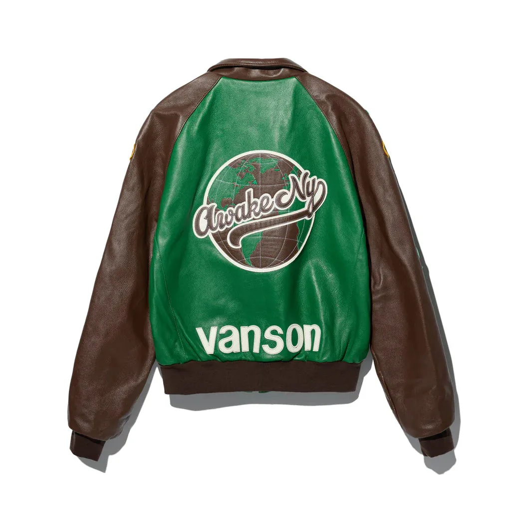 VANSON STADIUM TEAM JACKET - BROWN sold by Lapstone & Hammer product image thumbnail 2