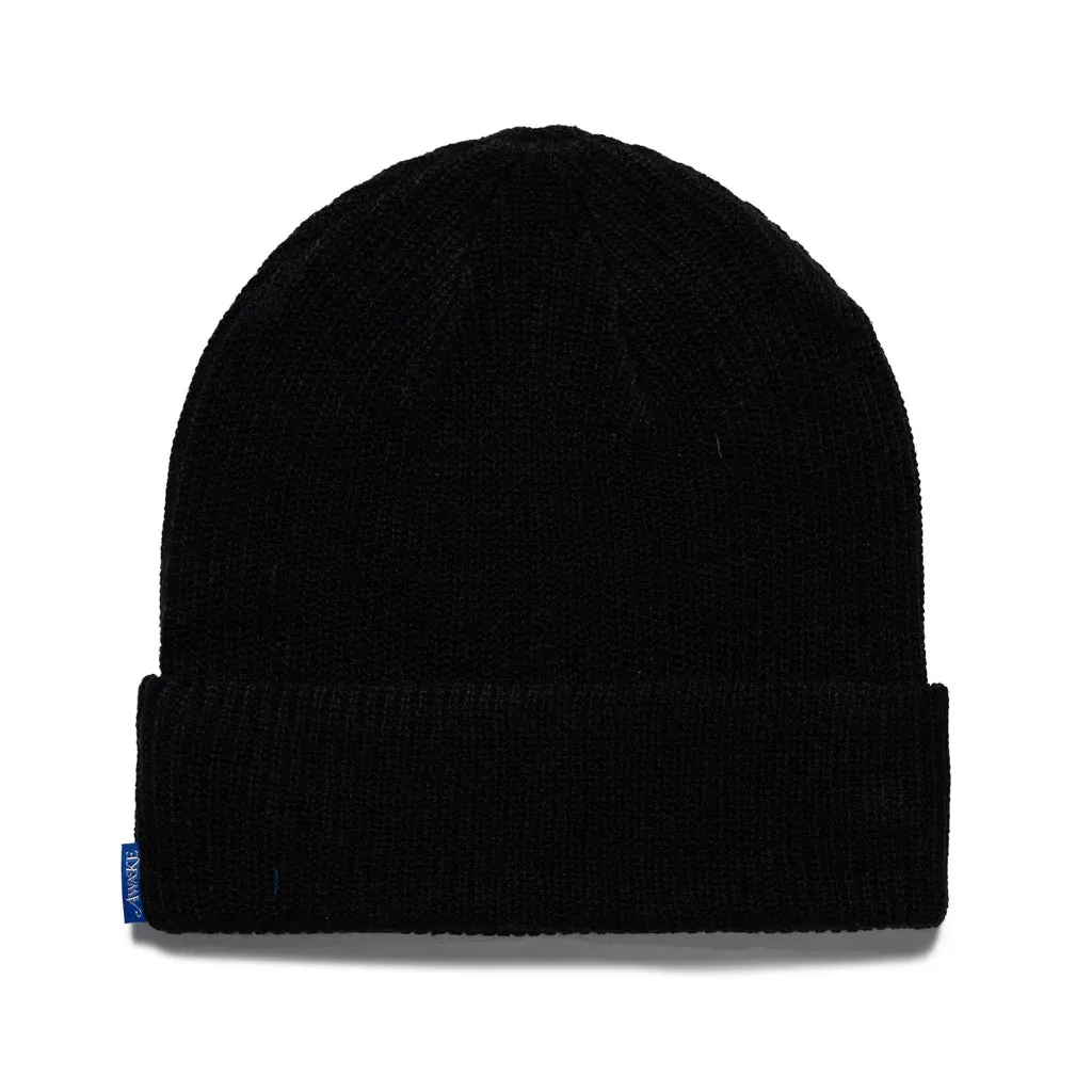 LOOSE GAUGE KNIT BEANIE - BLACK sold by Lapstone & Hammer product image thumbnail 2