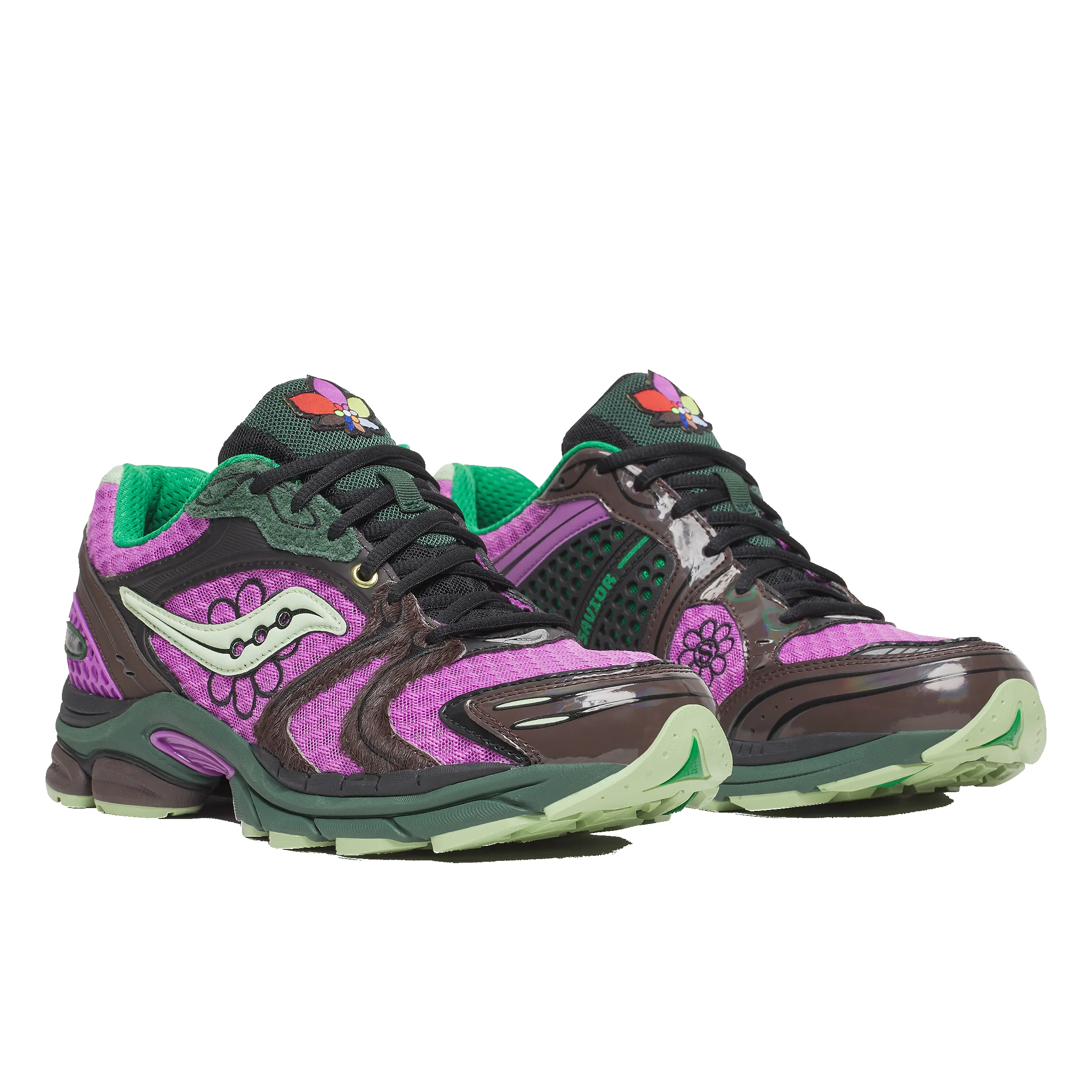 JAE TIPS X SAUCONY PROGRID TRIUMPH 4 "FLOWERS GROW UPTOWN" - PERILLA sold by Lapstone & Hammer product image thumbnail 2
