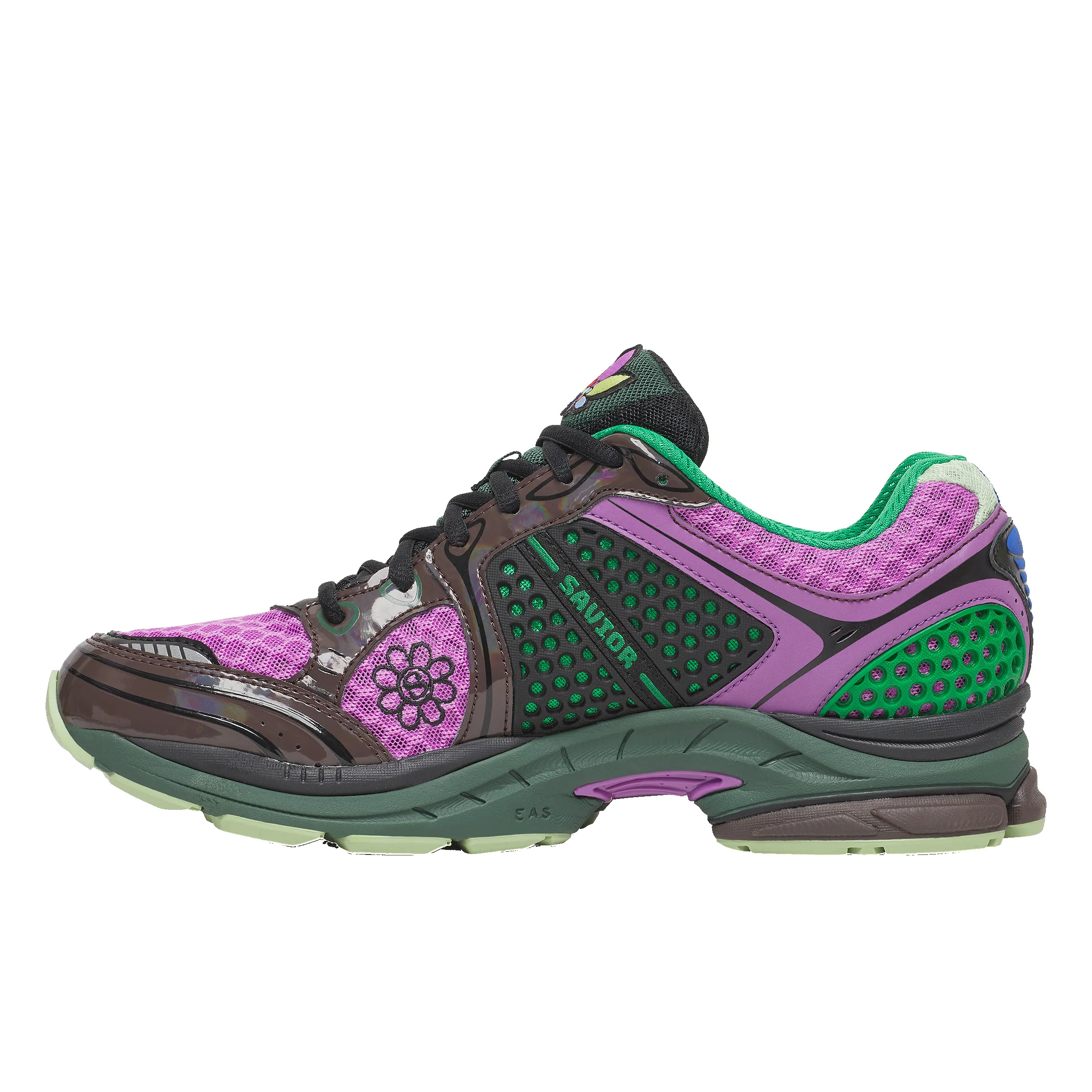 JAE TIPS X SAUCONY PROGRID TRIUMPH 4 "FLOWERS GROW UPTOWN" - PERILLA sold by Lapstone & Hammer product image thumbnail 3