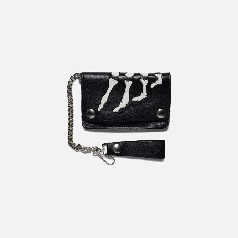 VANSON SKELETON CHAIN WALLET - BLACK sold by Lapstone & Hammer