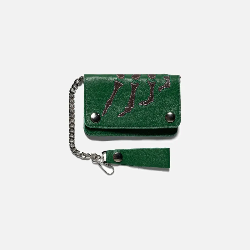 VANSON BONES CHAIN WALLET - GREEN sold by Lapstone & Hammer