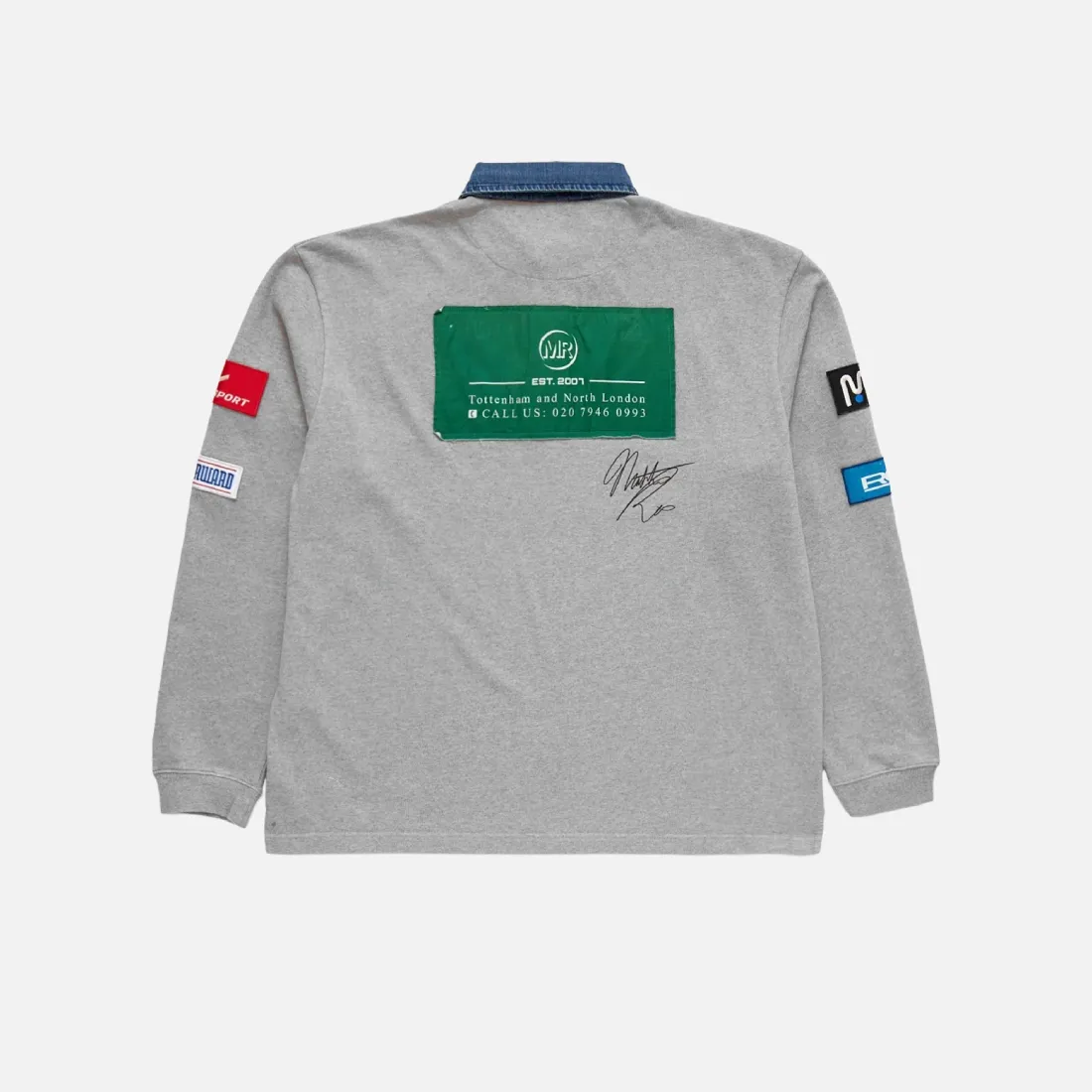 RUGBY POLO - GREY MARL sold by Lapstone & Hammer product image thumbnail 2