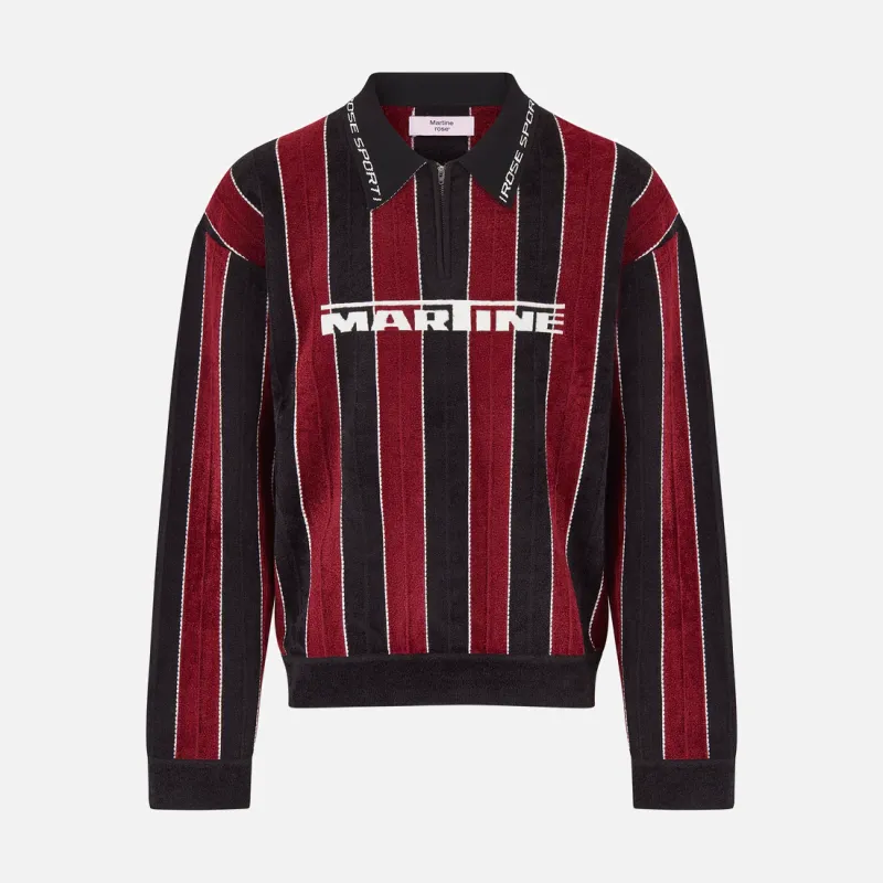 SPORTY LOGO POLO - BLACK / BURGUNDY sold by Lapstone & Hammer