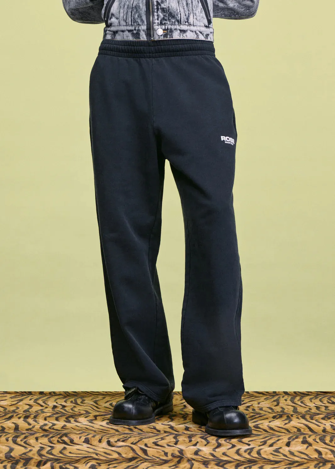 WIDE LEG TRACKPANT - WASHED BLACK sold by Lapstone & Hammer product image thumbnail 3