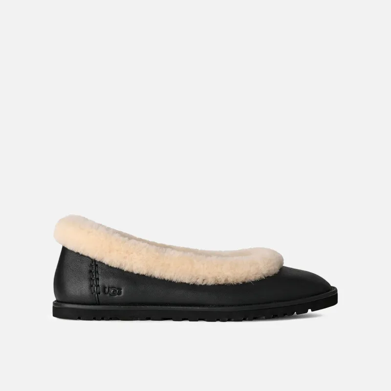 WMNS ZORA LEATHER BALLET FLAT - BLACK sold by Lapstone & Hammer