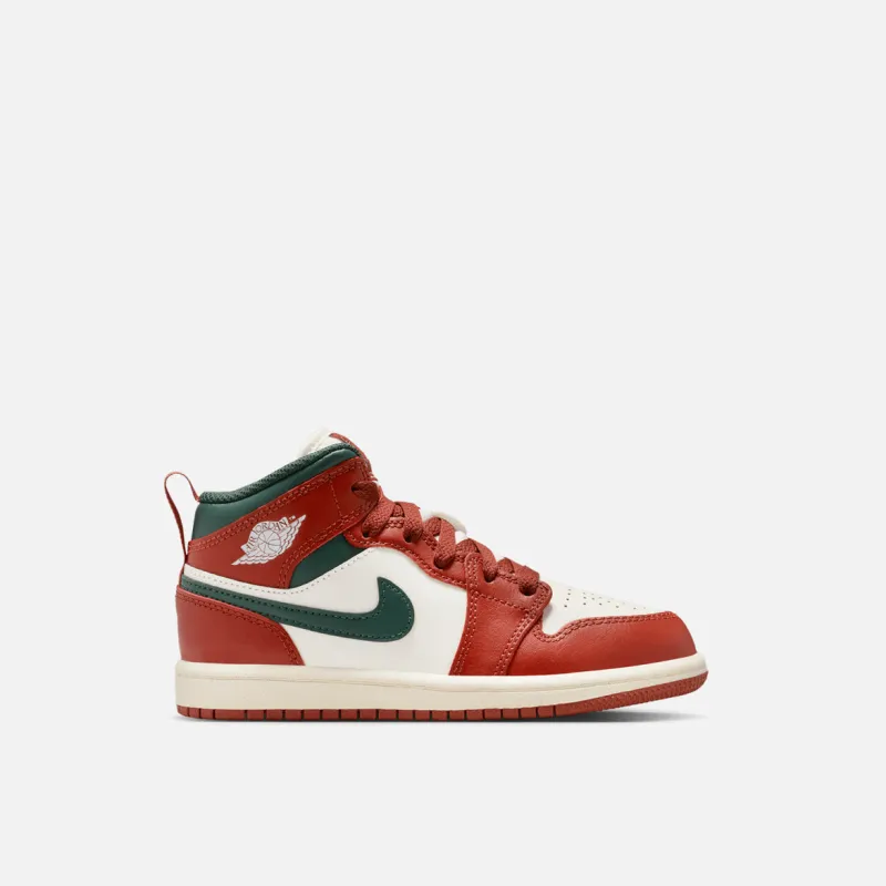 JORDAN 1 MID (PS) - SAIL / MIDNIGHT GREEN / REDSTONE sold by Lapstone & Hammer