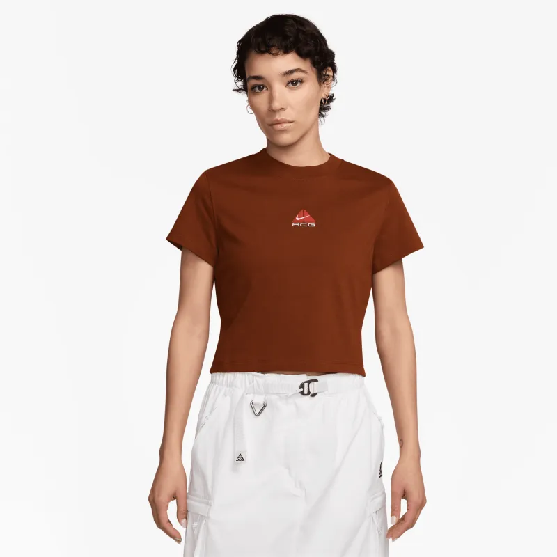 WMNS ACG DRI-FIT CROPPED TEE - CINNAMON / PICANTE RED sold by Lapstone & Hammer