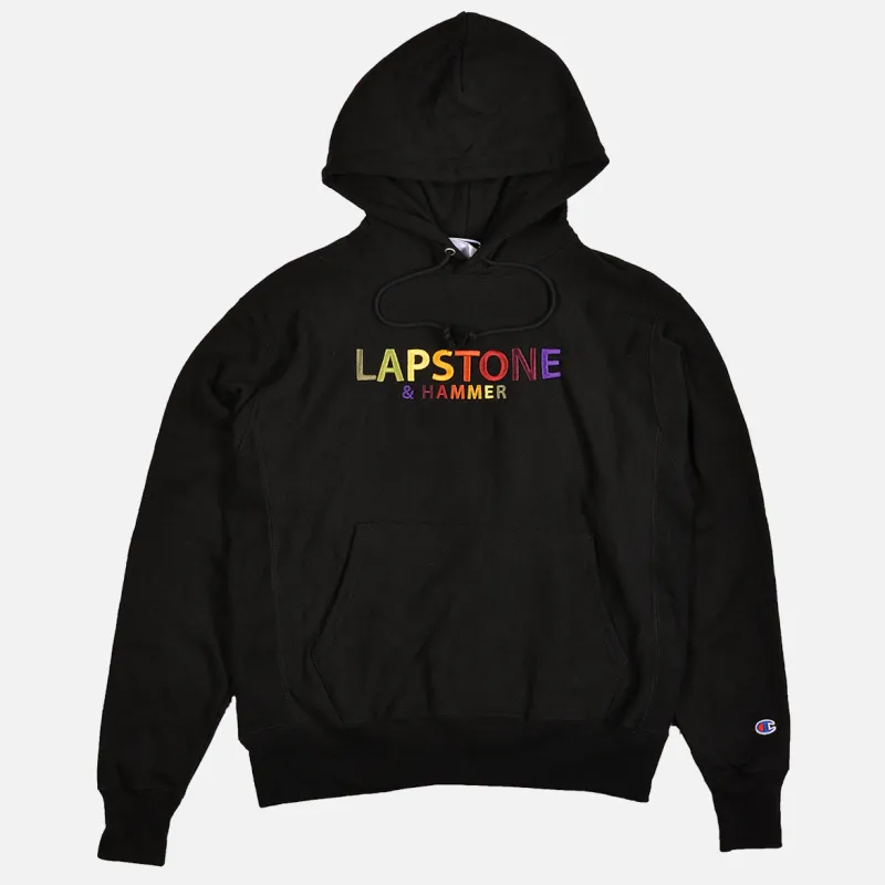 LAPSTONE AUTUMN BLOCK HOODIE - BLACK sold by Lapstone & Hammer