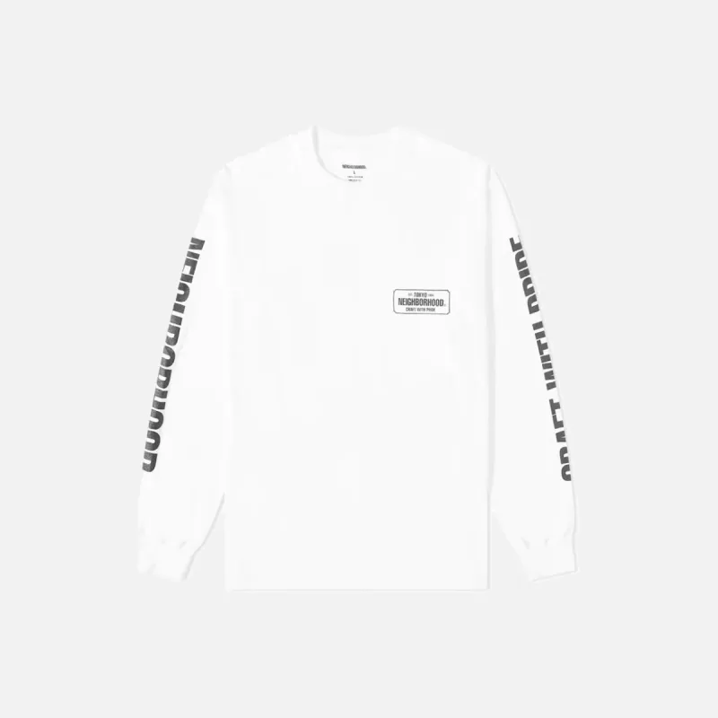 NEIGHBORHOOD NH LONGSLEEVE 1 - WHITE sold by Lapstone & Hammer