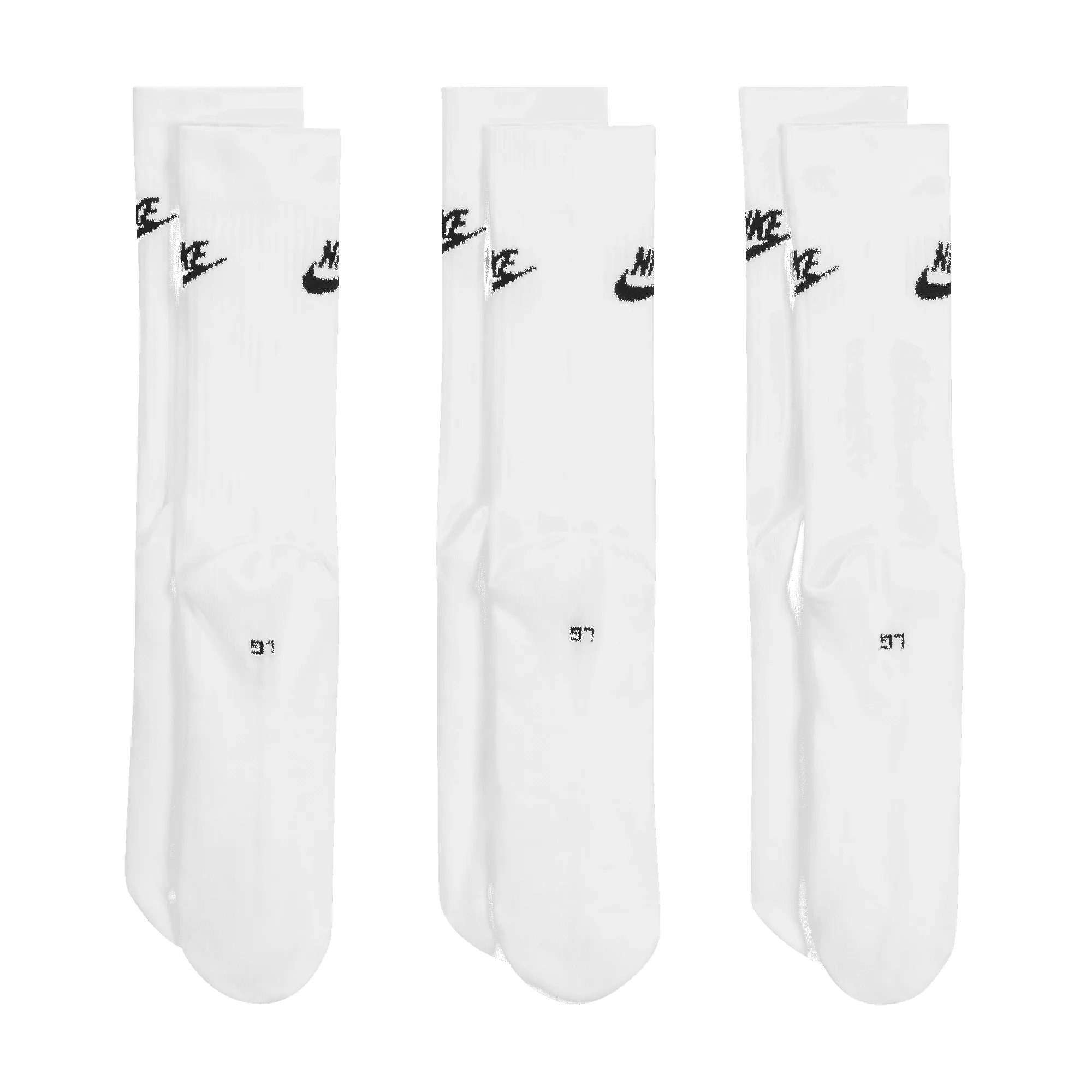 NIKE EVERYDAY ESSENTIAL 3PACK SOCKS - WHITE sold by Lapstone & Hammer product image thumbnail 3