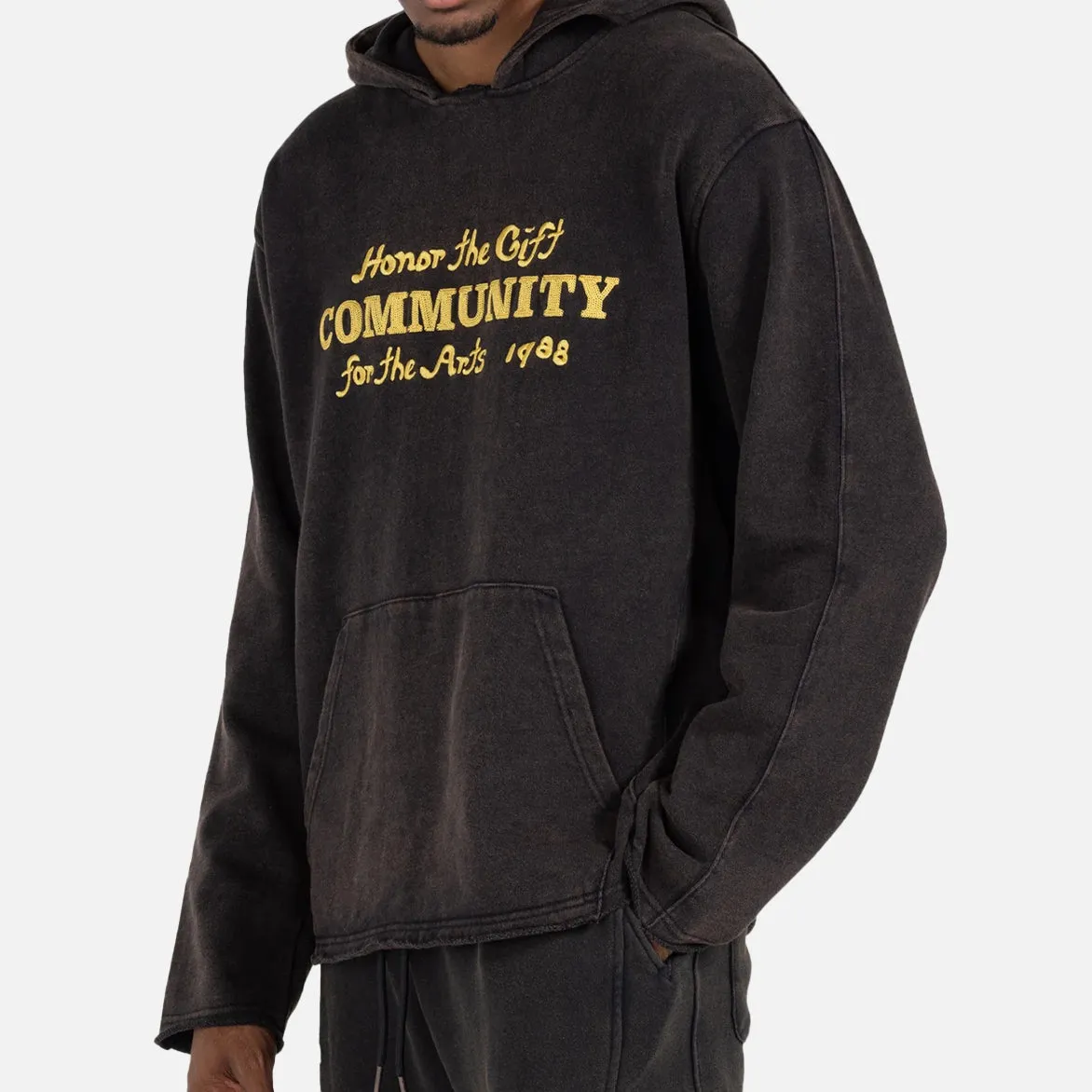 VINTAGE HOODIE - OIL BLACK sold by Lapstone & Hammer product image thumbnail 3