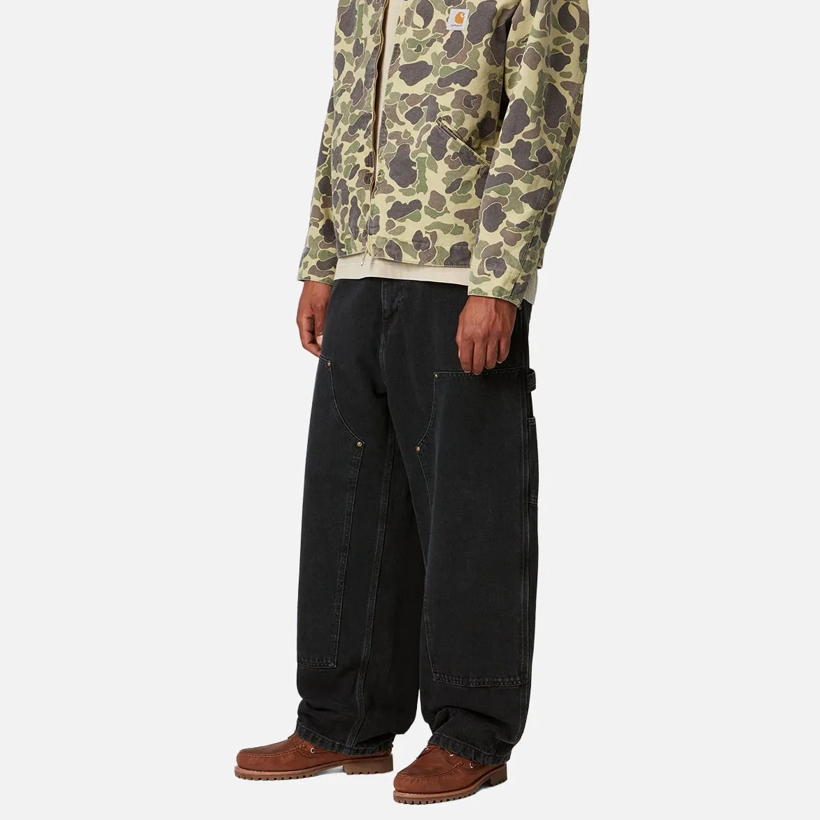 NASH DOUBLE KNEE PANT - BLACK (STONE WASHED) sold by Lapstone & Hammer product image thumbnail 3