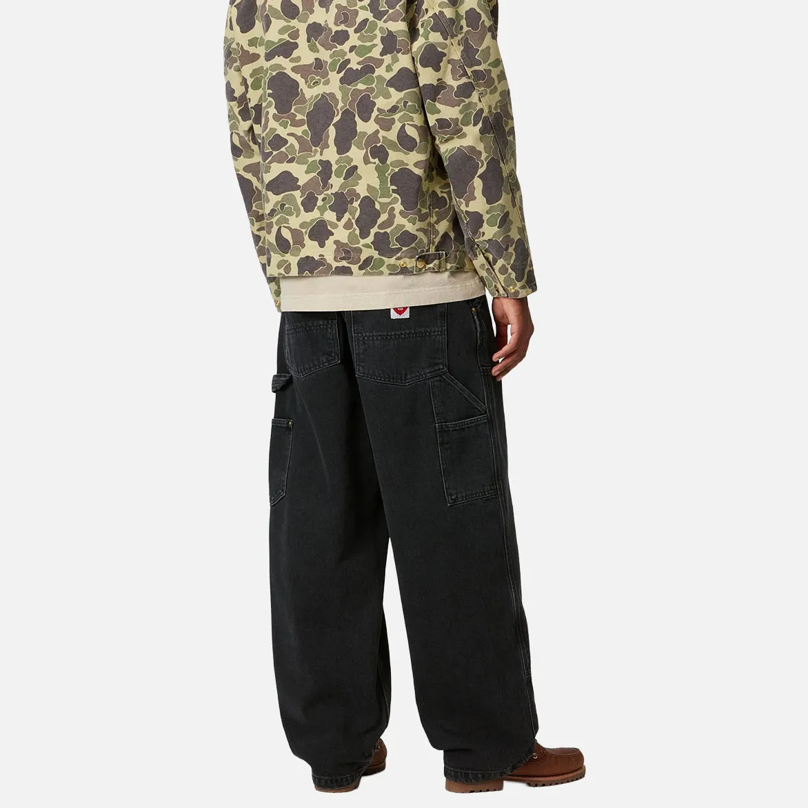 NASH DOUBLE KNEE PANT - BLACK (STONE WASHED) sold by Lapstone & Hammer product image thumbnail 4