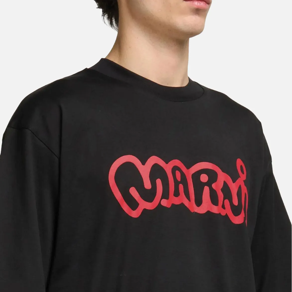 MARNI RELAXED LOGO TEE - BLACK sold by Lapstone & Hammer product image thumbnail 2