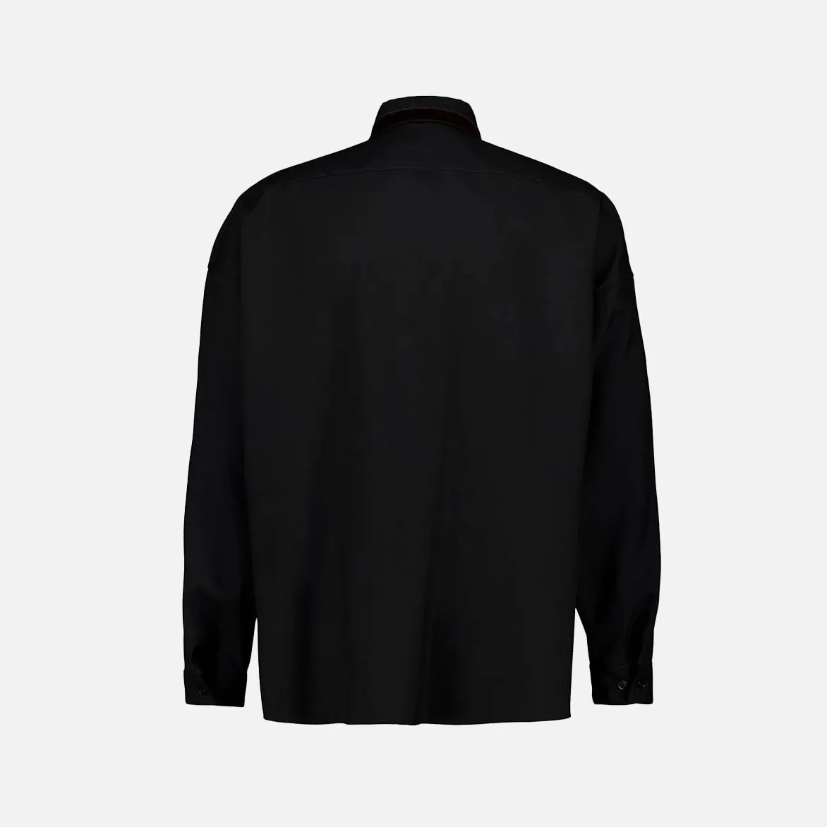 TROPICAL WOOL SHIRT - BLACK sold by Lapstone & Hammer product image thumbnail 2