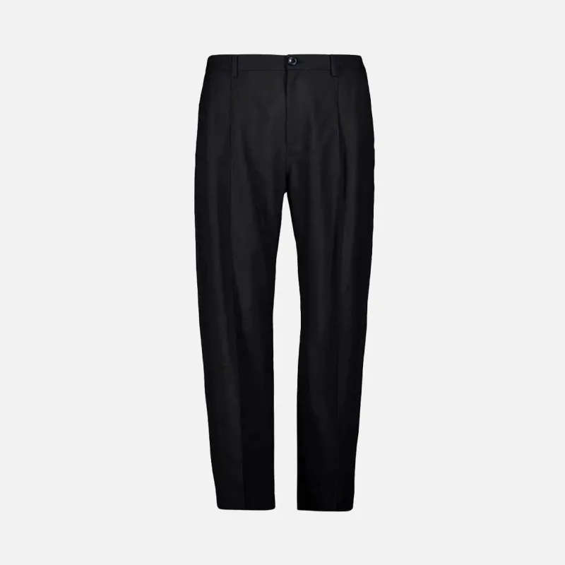 TROPICAL WOOL TROUSERS - BLACK sold by Lapstone & Hammer
