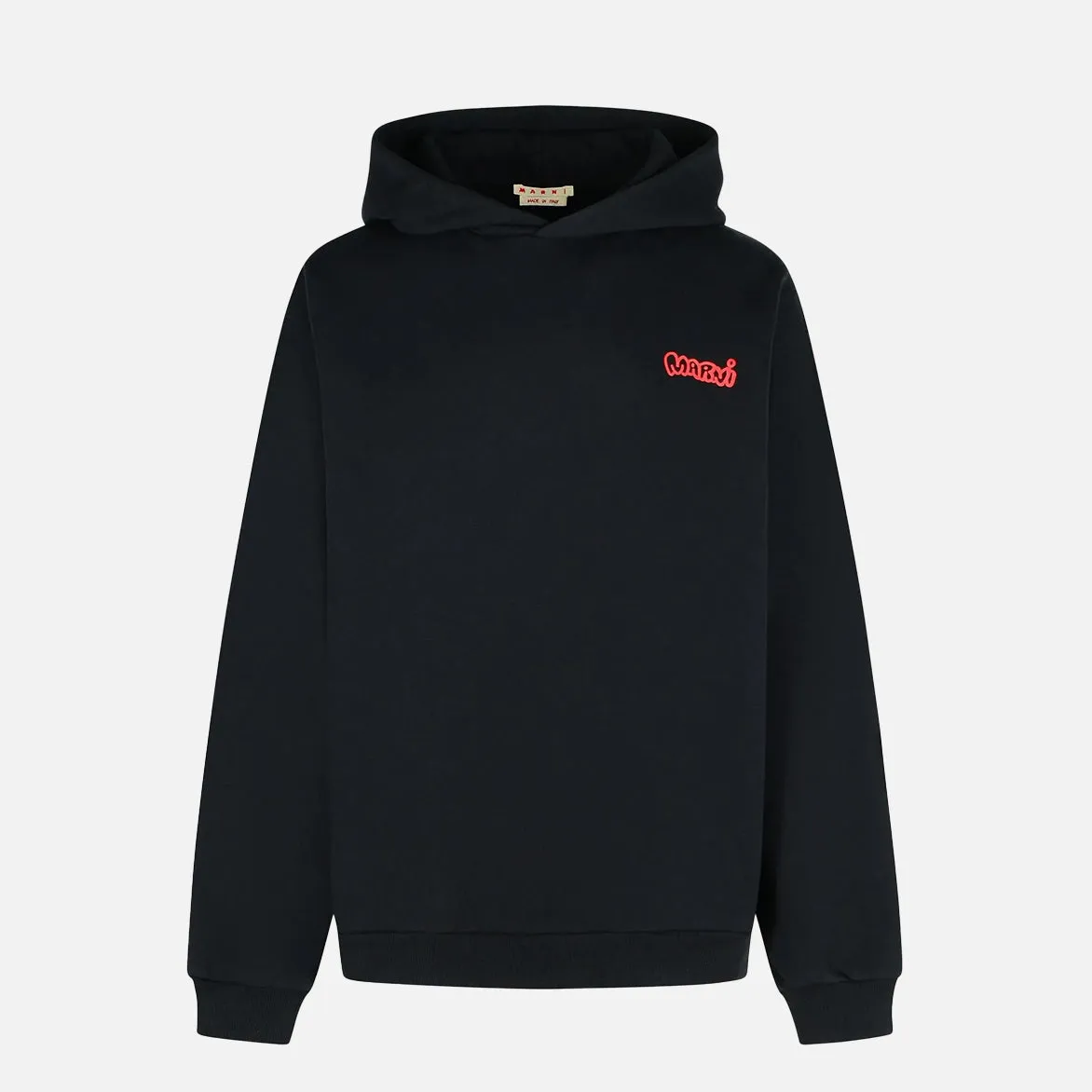 MARNI LOGO OVERSIZED HOODIE - BLACK sold by Lapstone & Hammer