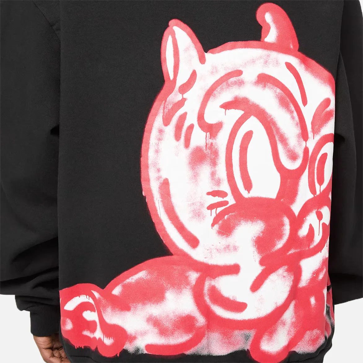 MARNI LOGO OVERSIZED HOODIE - BLACK sold by Lapstone & Hammer product image thumbnail 3