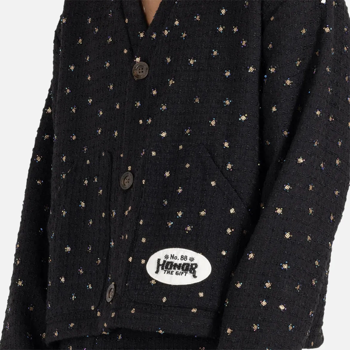 BEADED CARDIGAN - BLACK sold by Lapstone & Hammer product image thumbnail 3